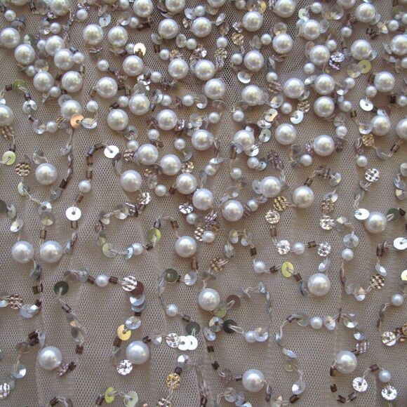 MAC DUGGAL 14523 Beige Beaded Mesh Cape Gown - Picture 8 of 13